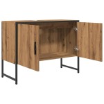 vidaXL Dulap chiuvetă baie stejar artizanal 80x33x60 cm lemn prelucrat vidaXL Dulap chiuvetă baie stejar artizanal 80x33x60 cm lemn prelucrat