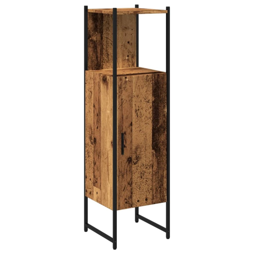 vidaXL Dulap pentru baie, lemn vechi, 33x33x120,5 cm, lemn prelucrat