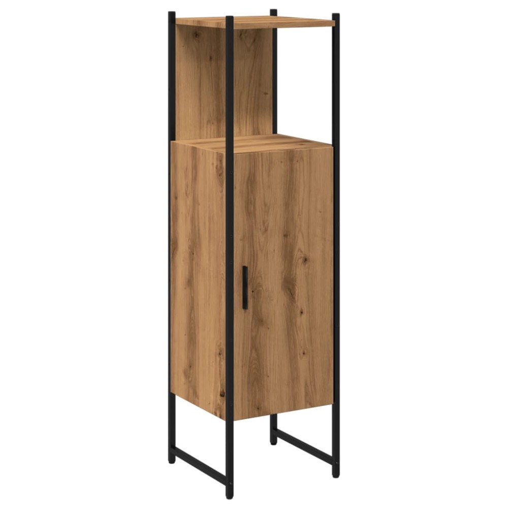 vidaXL Dulap de baie, stejar artizanal, 33x33x120,5 cm, lemn prelucrat
