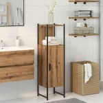 vidaXL Dulap de baie, stejar artizanal, 33x33x120,5 cm, lemn prelucrat vidaXL Dulap de baie, stejar artizanal, 33x33x120,5 cm, lemn prelucrat