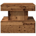 vidaXL Măsuță de cafea cu lumini LED, lemn vechi, 50x50x40 cm vidaXL Măsuță de cafea cu lumini LED, lemn vechi, 50x50x40 cm