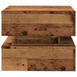vidaXL Măsuță de cafea cu lumini LED, lemn vechi, 50x50x40 cm vidaXL Măsuță de cafea cu lumini LED, lemn vechi, 50x50x40 cm