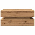 vidaXL Măsuță de cafea cu lumini LED, stejar artizanal, 90x50x40 cm vidaXL Măsuță de cafea cu lumini LED, stejar artizanal, 90x50x40 cm