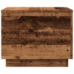 vidaXL Măsuță de cafea cu lumini LED, lemn vechi, 50x50x40 cm vidaXL Măsuță de cafea cu lumini LED, lemn vechi, 50x50x40 cm