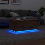 vidaXL Măsuță de cafea cu lumini LED, stejar artizanal, 90x50x40 cm vidaXL Măsuță de cafea cu lumini LED, stejar artizanal, 90x50x40 cm