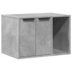 vidaXL Cutie litieră pisici gri beton 60x40x40 cm lemn prelucrat vidaXL Cutie litieră pisici gri beton 60x40x40 cm lemn prelucrat