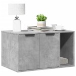 vidaXL Cutie litieră pisici gri beton 80x50x45 cm lemn prelucrat vidaXL Cutie litieră pisici gri beton 80x50x45 cm lemn prelucrat