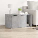 vidaXL Cutie litieră pisici gri beton 80x50x45 cm lemn prelucrat vidaXL Cutie litieră pisici gri beton 80x50x45 cm lemn prelucrat