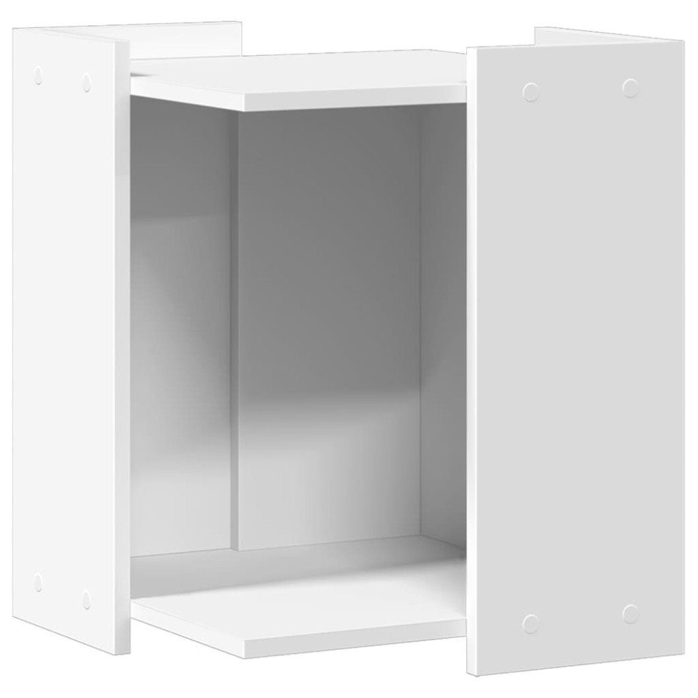 vidaXL Cutie pentru litieră pisici, alb, 42x42x51 cm, lemn prelucrat
