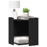 vidaXL Cutie litieră pisici negru 42x42x51 cm lemn prelucrat vidaXL Cutie litieră pisici negru 42x42x51 cm lemn prelucrat