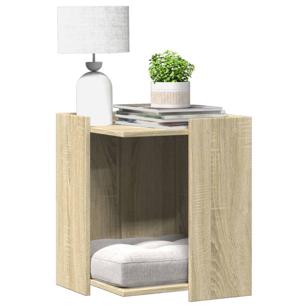 vidaXL Cutie litieră pisici stejar sonoma 42x42x51 cm lemn prelucrat