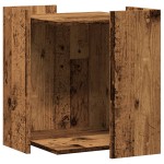 vidaXL Cutie litieră pisici lemn vechi 42x42x51 cm lemn prelucrat vidaXL Cutie litieră pisici lemn vechi 42x42x51 cm lemn prelucrat