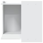 vidaXL Cutie pentru litieră pisici, alb, 53x53x51 cm, lemn prelucrat