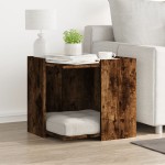 vidaXL Cutie litieră pisici stejar fumuriu 53x53x51 cm lemn prelucrat