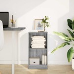 vidaXL Bibliotecă, gri sonoma, 40x24x76 cm, lemn prelucrat vidaXL Bibliotecă, gri sonoma, 40x24x76 cm, lemn prelucrat