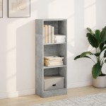 vidaXL Bibliotecă, gri beton, 40x24x109 cm, lemn prelucrat vidaXL Bibliotecă, gri beton, 40x24x109 cm, lemn prelucrat