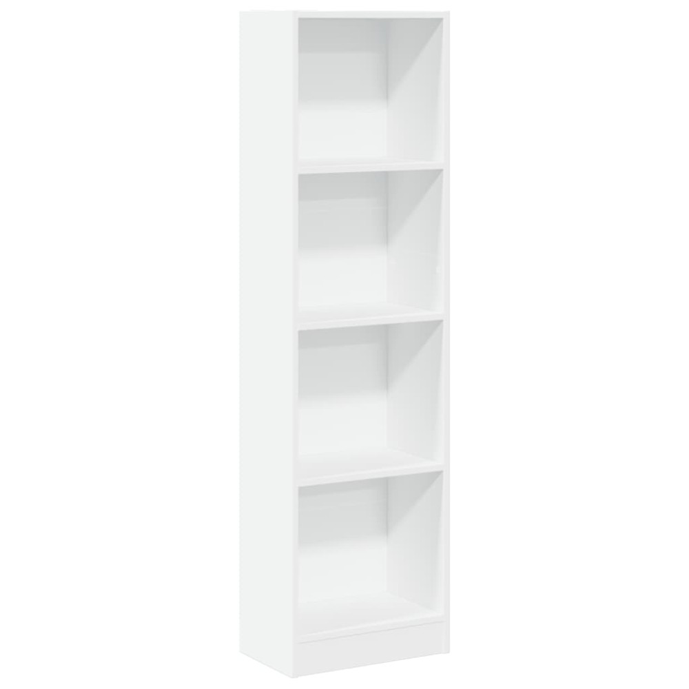 vidaXL Bibliotecă, alb, 40x24x143 cm, lemn prelucrat