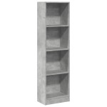 vidaXL Bibliotecă, gri beton, 40x24x143 cm, lemn prelucrat vidaXL Bibliotecă, gri beton, 40x24x143 cm, lemn prelucrat