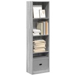 vidaXL Bibliotecă, gri sonoma, 40x24x143 cm, lemn prelucrat vidaXL Bibliotecă, gri sonoma, 40x24x143 cm, lemn prelucrat