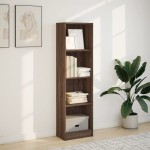 vidaXL Bibliotecă, stejar maro, 40x24x143 cm, lemn prelucrat