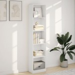 vidaXL Bibliotecă, alb, 40x24x176 cm, lemn prelucrat vidaXL Bibliotecă, alb, 40x24x176 cm, lemn prelucrat