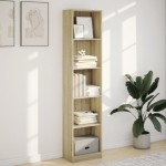 vidaXL Bibliotecă, stejar sonoma, 40x24x176 cm, lemn prelucrat vidaXL Bibliotecă, stejar sonoma, 40x24x176 cm, lemn prelucrat