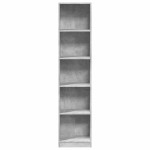 vidaXL Bibliotecă, gri beton, 40x24x176 cm, lemn compozit vidaXL Bibliotecă, gri beton, 40x24x176 cm, lemn compozit