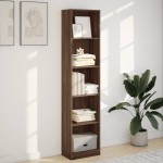 vidaXL Bibliotecă, stejar maro, 40x24x176 cm, lemn prelucrat