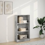 vidaXL Bibliotecă, gri beton, 60x24x109 cm, lemn prelucrat vidaXL Bibliotecă, gri beton, 60x24x109 cm, lemn prelucrat