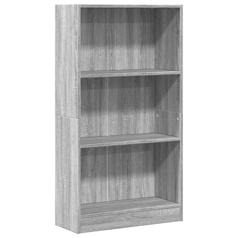 vidaXL Bibliotecă, gri sonoma, 60x24x109 cm, lemn prelucrat