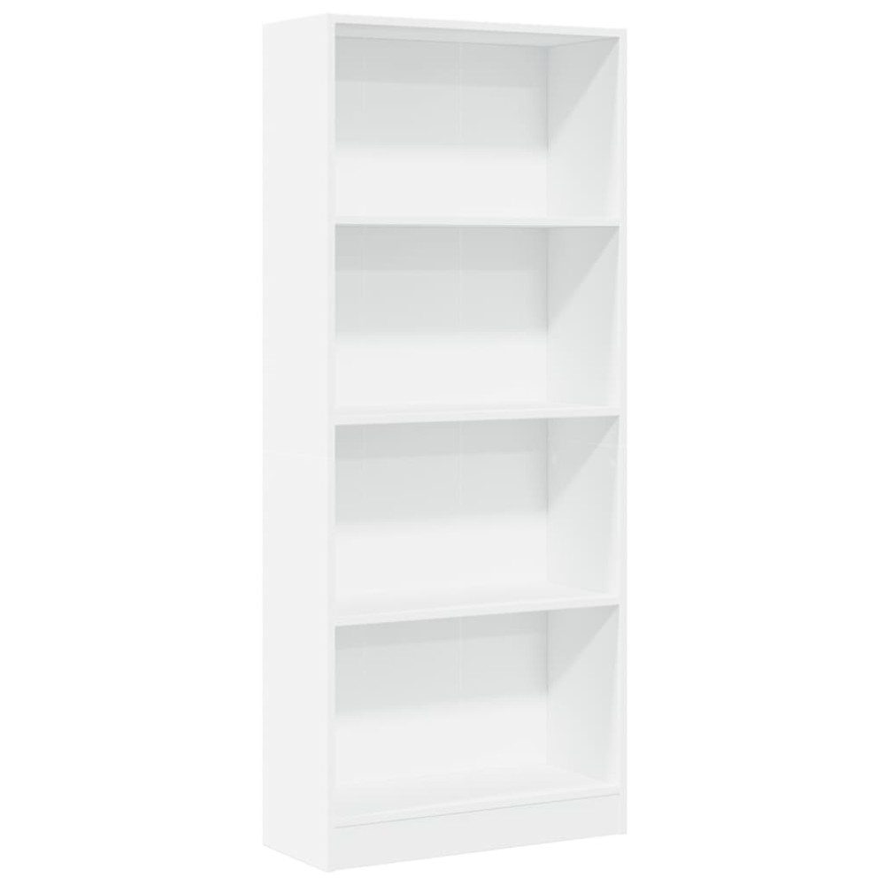 vidaXL Bibliotecă, alb, 60x24x143 cm, lemn prelucrat