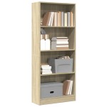 vidaXL Bibliotecă, stejar sonoma, 60x24x143 cm, lemn prelucrat vidaXL Bibliotecă, stejar sonoma, 60x24x143 cm, lemn prelucrat