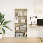 vidaXL Bibliotecă, stejar sonoma, 60x24x143 cm, lemn prelucrat vidaXL Bibliotecă, stejar sonoma, 60x24x143 cm, lemn prelucrat
