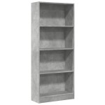 vidaXL Bibliotecă, gri beton, 60x24x143 cm, lemn prelucrat vidaXL Bibliotecă, gri beton, 60x24x143 cm, lemn prelucrat