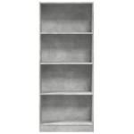 vidaXL Bibliotecă, gri beton, 60x24x143 cm, lemn prelucrat vidaXL Bibliotecă, gri beton, 60x24x143 cm, lemn prelucrat