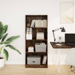 vidaXL Bibliotecă, stejar fumuriu, 60x24x143 cm, lemn prelucrat vidaXL Bibliotecă, stejar fumuriu, 60x24x143 cm, lemn prelucrat