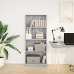 vidaXL Bibliotecă, gri sonoma, 60x24x143 cm, lemn prelucrat vidaXL Bibliotecă, gri sonoma, 60x24x143 cm, lemn prelucrat