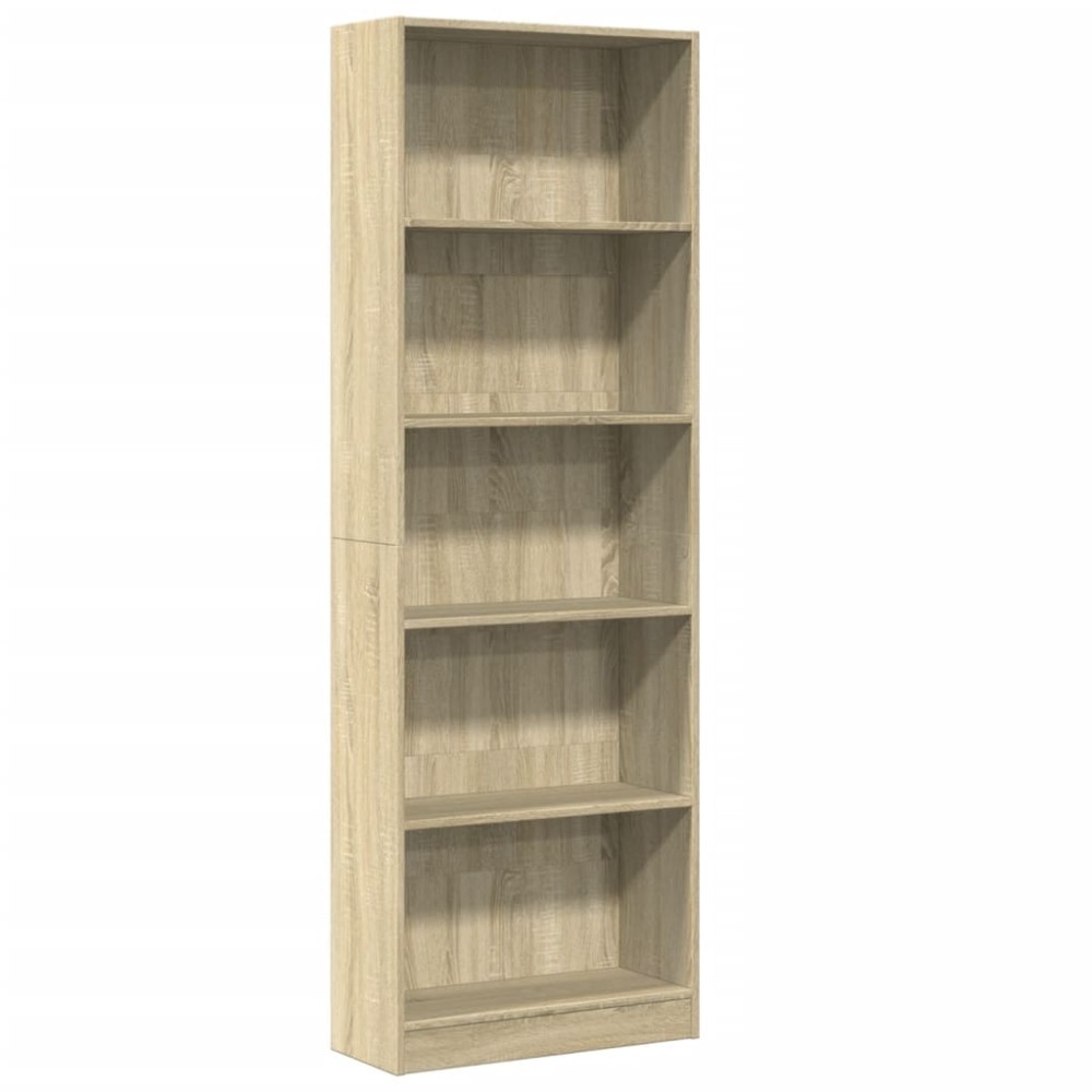 vidaXL Bibliotecă, stejar sonoma, 60x24x176 cm, lemn prelucrat