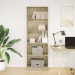 vidaXL Bibliotecă, stejar sonoma, 60x24x176 cm, lemn prelucrat vidaXL Bibliotecă, stejar sonoma, 60x24x176 cm, lemn prelucrat
