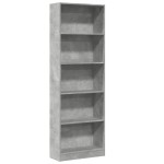 vidaXL Bibliotecă, gri beton, 60x24x176 cm, lemn prelucrat vidaXL Bibliotecă, gri beton, 60x24x176 cm, lemn prelucrat