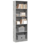 vidaXL Bibliotecă, gri beton, 60x24x176 cm, lemn prelucrat vidaXL Bibliotecă, gri beton, 60x24x176 cm, lemn prelucrat