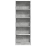 vidaXL Bibliotecă, gri beton, 60x24x176 cm, lemn prelucrat vidaXL Bibliotecă, gri beton, 60x24x176 cm, lemn prelucrat