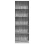 vidaXL Bibliotecă, gri sonoma, 60x24x176 cm, lemn prelucrat vidaXL Bibliotecă, gri sonoma, 60x24x176 cm, lemn prelucrat