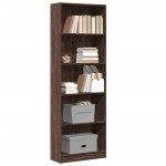 vidaXL Bibliotecă, stejar maro, 60x24x176 cm, lemn prelucrat vidaXL Bibliotecă, stejar maro, 60x24x176 cm, lemn prelucrat