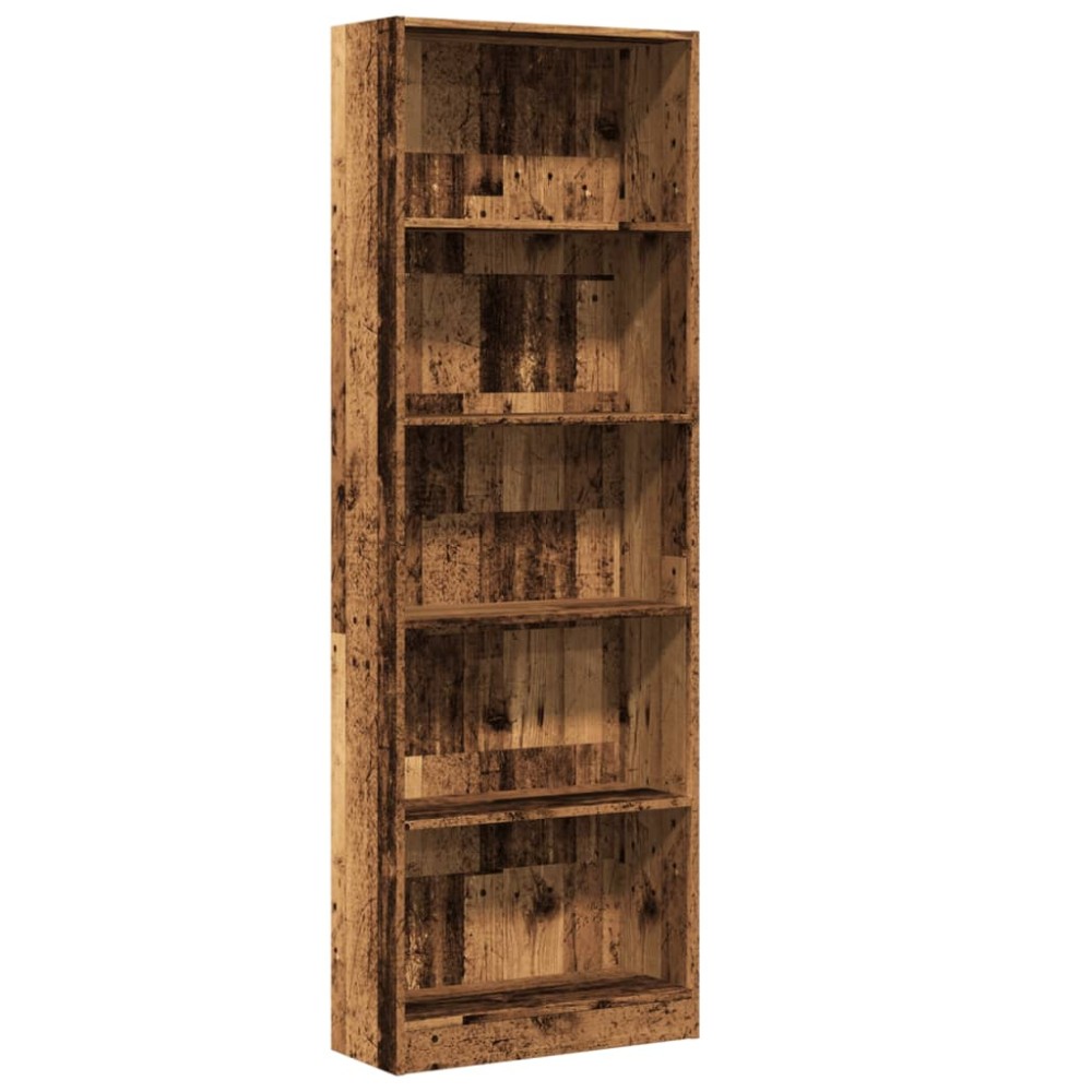 vidaXL Bibliotecă, lemn vechi, 60x24x176 cm, lemn prelucrat