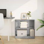 vidaXL Bibliotecă, gri sonoma, 80x24x76 cm, lemn prelucrat vidaXL Bibliotecă, gri sonoma, 80x24x76 cm, lemn prelucrat