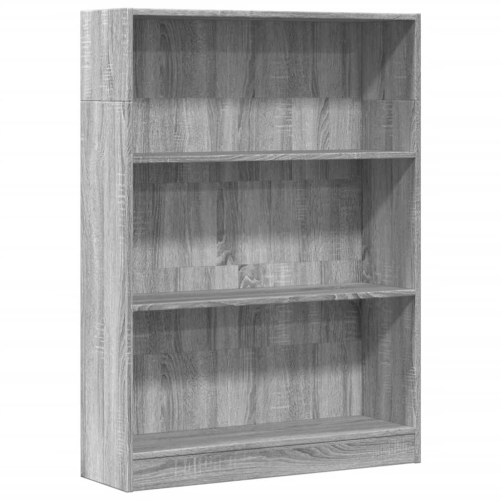 vidaXL Bibliotecă, gri sonoma, 80x24x109 cm, lemn prelucrat
