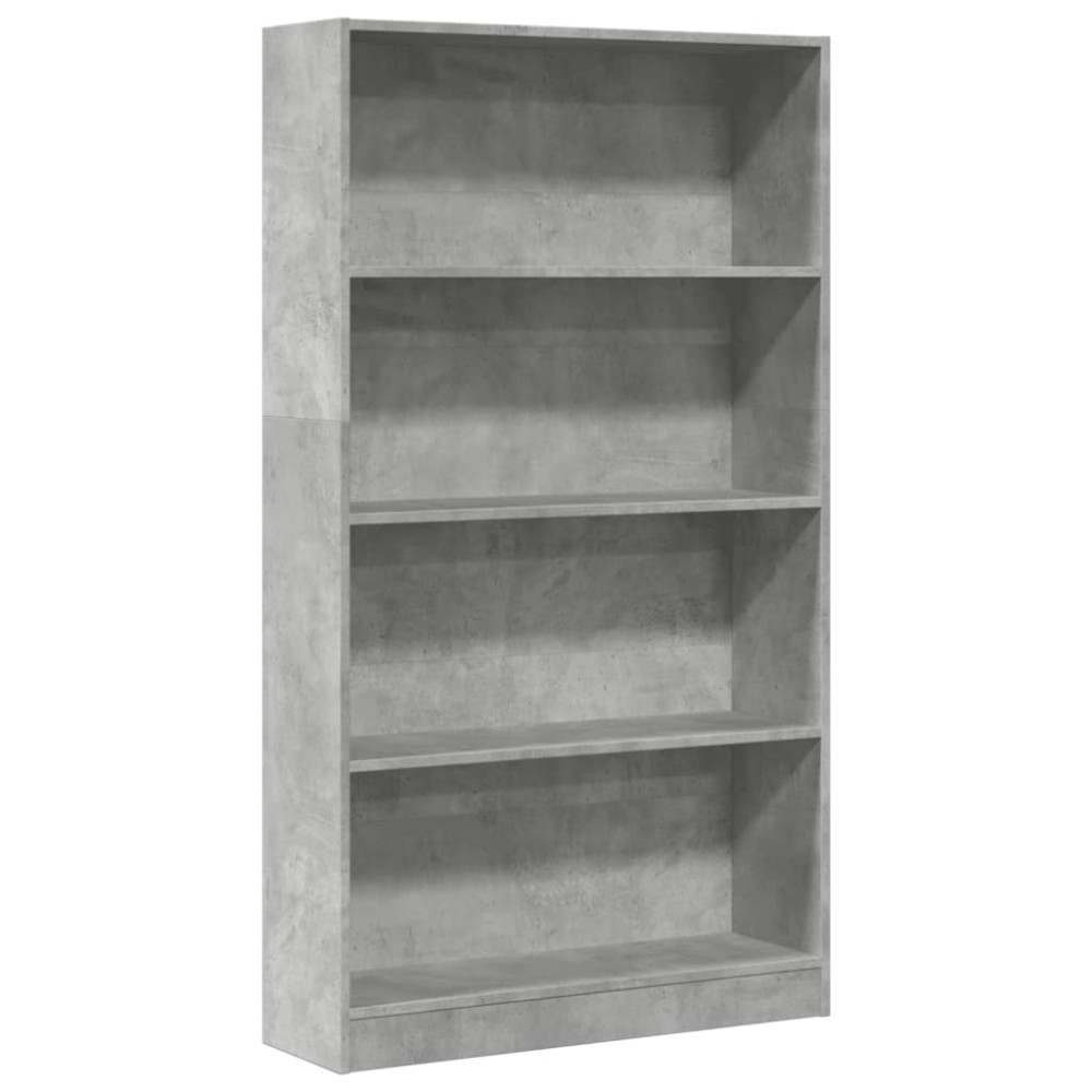 vidaXL Bibliotecă, gri beton, 80x24x143 cm, lemn prelucrat