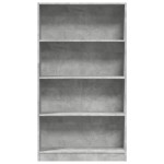 vidaXL Bibliotecă, gri beton, 80x24x143 cm, lemn prelucrat vidaXL Bibliotecă, gri beton, 80x24x143 cm, lemn prelucrat