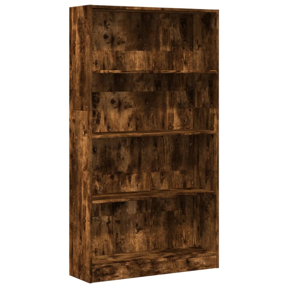 vidaXL Bibliotecă, stejar fumuriu, 80x24x143 cm, lemn prelucrat